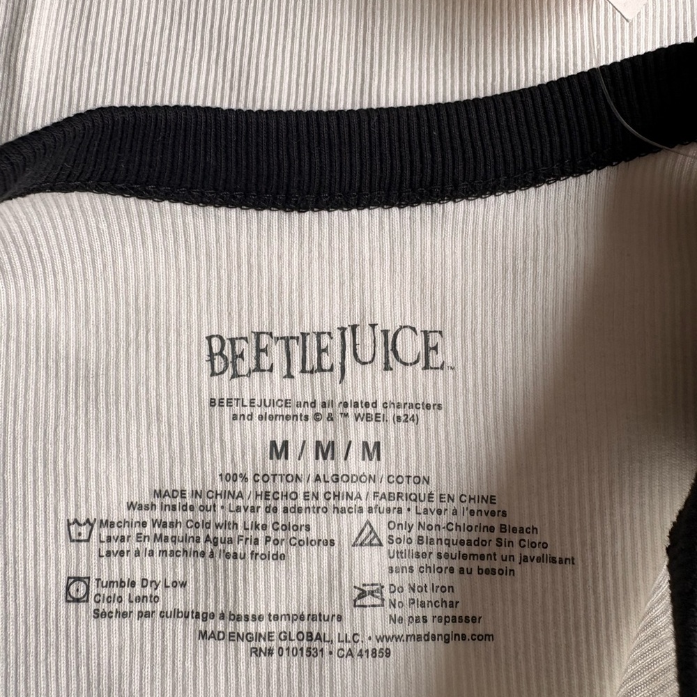 NWT Beetlejuice Baby Doll Tee - Picture 3 of 3